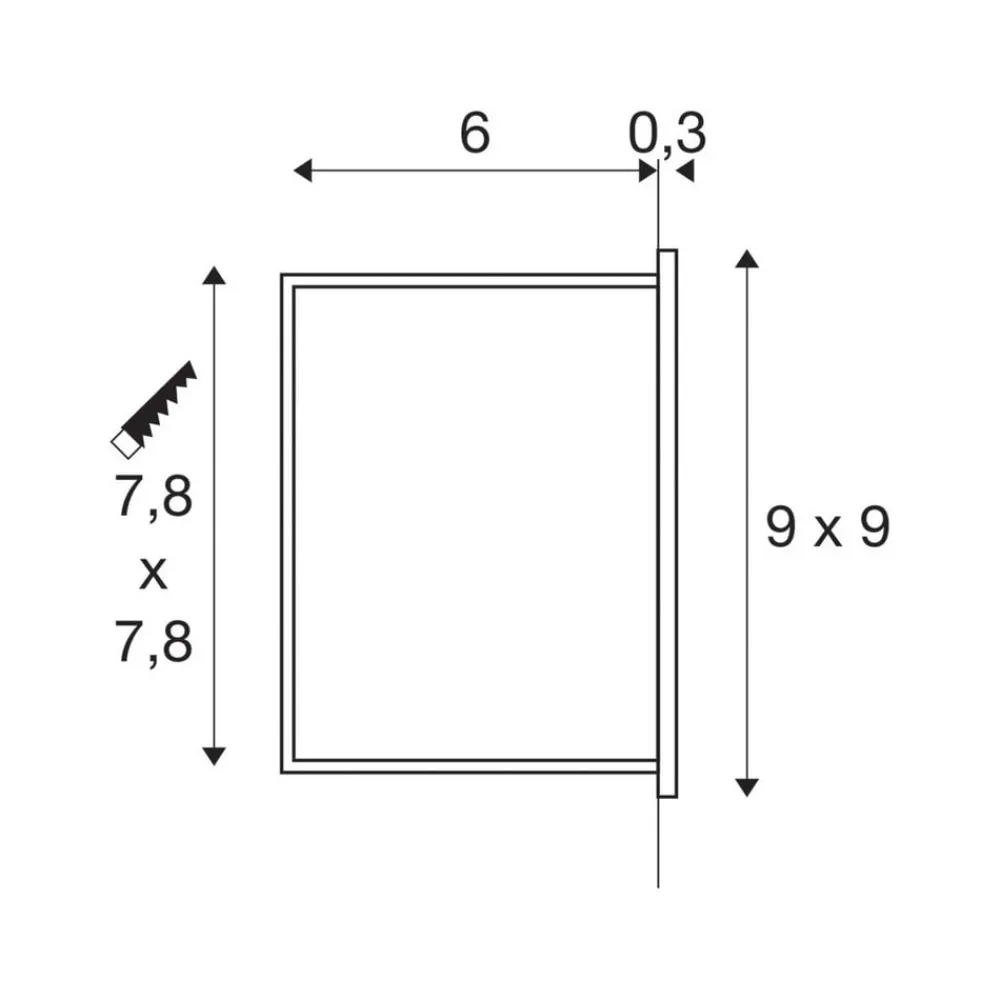 SLV LED-vægindbygningslampe Mobala, hvid, aluminium, 3.000 K