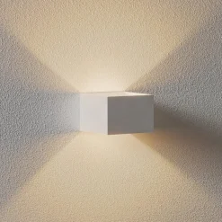 SLV Væglamper>LED-væglampe Logs In, hvid/hvid, aluminium, bredde 10 cm