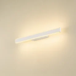 SLV LED-væglampe til badeværelset One Linear, 52 cm, hvid, metal, CCT