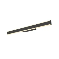 SLV LED-væglampe til badeværelset One Linear, 70 cm, sort, CCT