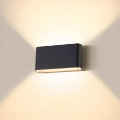 SLV Væglamper>Oval udendørs væglampe op/ned CCT 17,5 cm sort