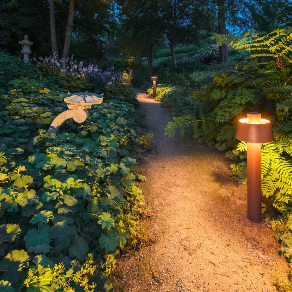 SLV Gadebelysning>Photoni 75, rustfarvet, aluminium, højde 75 cm