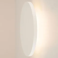 Plastra LED-væglampe lavet af gips, rund^SLV New