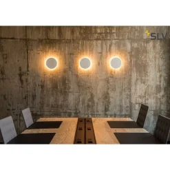 Plastra LED-væglampe lavet af gips, rund^SLV New