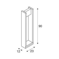 Quad Pole LED-vejlampe, antracit, aluminium, højde 90 cm^SLV Outlet