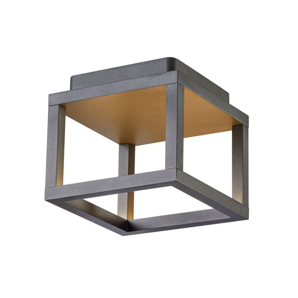 SLV Udendørs Loftlamper>Quadrulo LED udendørs loftslampe indir. antracit