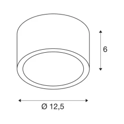 Rox loftlampe, børstet aluminium, aluminium, Ø 12,5 cm^SLV New