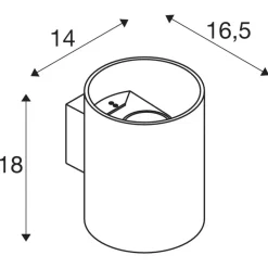 Rusty LED udendørs væglampe op/ned cylinder^SLV Discount