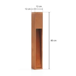 SLV Rusty Slot 80 rustbrun sokkel lys