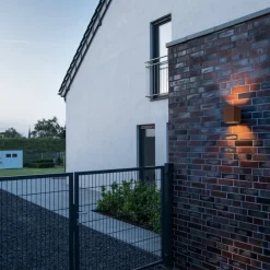 Rusty udendørs LED-væglampe, up/down, kvader^SLV Best