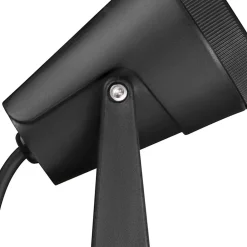 Samrina lampe med jordspyd, sort, plast, højde 13 cm^SLV