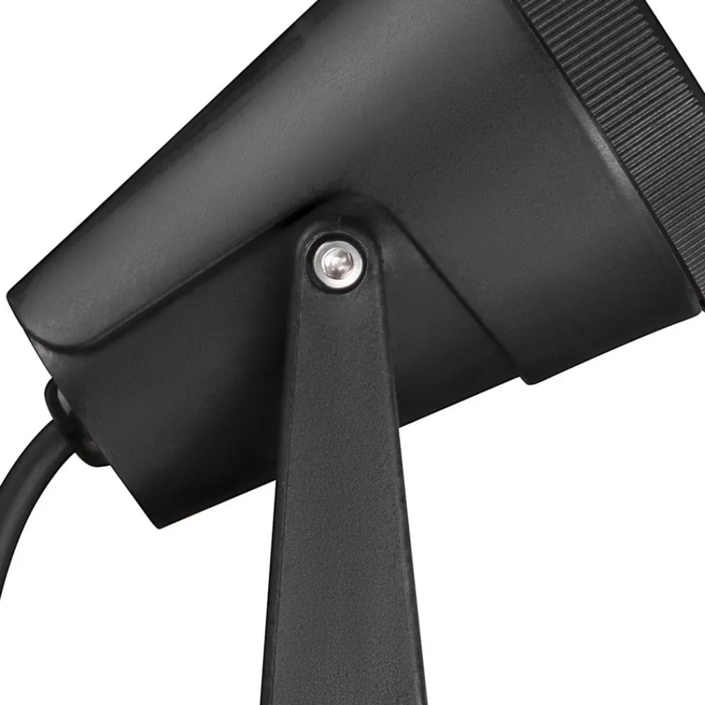 Samrina lampe med jordspyd, sort, plast, højde 13 cm^SLV