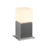 sokkellampe Square Pole, højde 30 cm, grå, stål^SLV Best