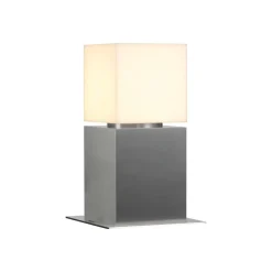 sokkellampe Square Pole, højde 30 cm, grå, stål^SLV Best