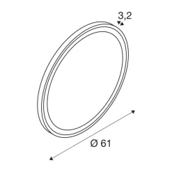 SLV Trukko LED-vægspejl IP44 CCT sort Ø 61cm