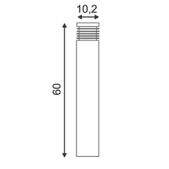 Vap Slim 60 sokkelampe i stål^SLV Outlet