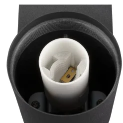 Varyt væglampe til badeværelset, sort, aluminium, bredde 12 cm^SLV