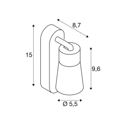 væglampe Puri 2.0 Cone, hvid, bredde 15 cm, metal^SLV Discount