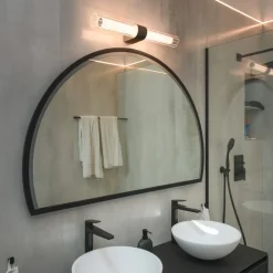 SLV Væg- Og Spejllamper>væglampe til badeværelset Lygant dobbelt, sort, aluminium