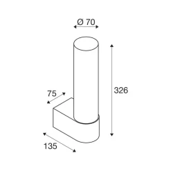 væglampe til badeværelset Lygant enkelt, sort, aluminium^SLV New