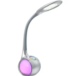 Sølvfarvet LED-bordlampe Paula^Globo Best