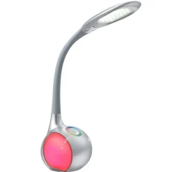 Sølvfarvet LED-bordlampe Paula^Globo Best