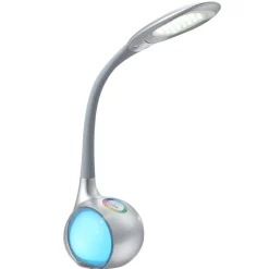 Sølvfarvet LED-bordlampe Paula^Globo Best