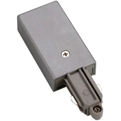 SLV Skinnesystem>-feeder 1-fase skinne jord venstre sølv