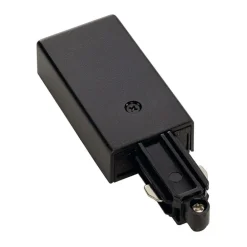 SLV Skinnesystem>-feeder 1-fase skinne jord højre sort.