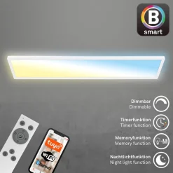 Briloner Smart LED loftlampe Tava, 98x20 cm, CCT, dæmpbar