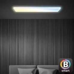 Briloner Smart LED loftlampe Tava, 98x20 cm, CCT, dæmpbar