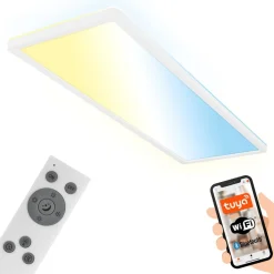 Smart LED loftlampe Tava, 58x20 cm, CCT, dæmpbar^Briloner Discount