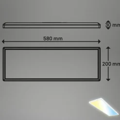 Smart LED loftlampe Tava, 58x20 cm, CCT, dæmpbar^Briloner Discount