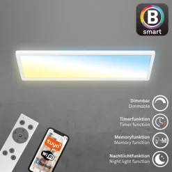 Smart LED loftlampe Tava, 58x20 cm, CCT, dæmpbar^Briloner Discount