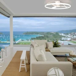 Mantra Iluminación Smart LED-loftventilator Nepal, hvid, DC, støjsvag