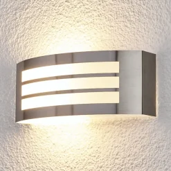 Smart udendørsvæglampe Raja i stribelook^Lindby Online