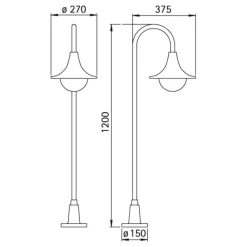 Smuk gadebelysning 169 i hvid^Albert Leuchten Sale