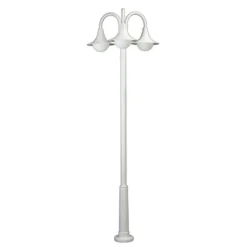 Albert Leuchten Lygtepæle>Smuk lampemast 171 i hvid med tre lys