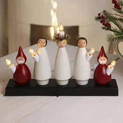 STAR TRADING Julepynt|Vinduesdekoration>Smuk lysestage Luciakör m. 5 lys