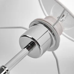 Lucande Smuk væglampe Dorothea med hvid stofskærm