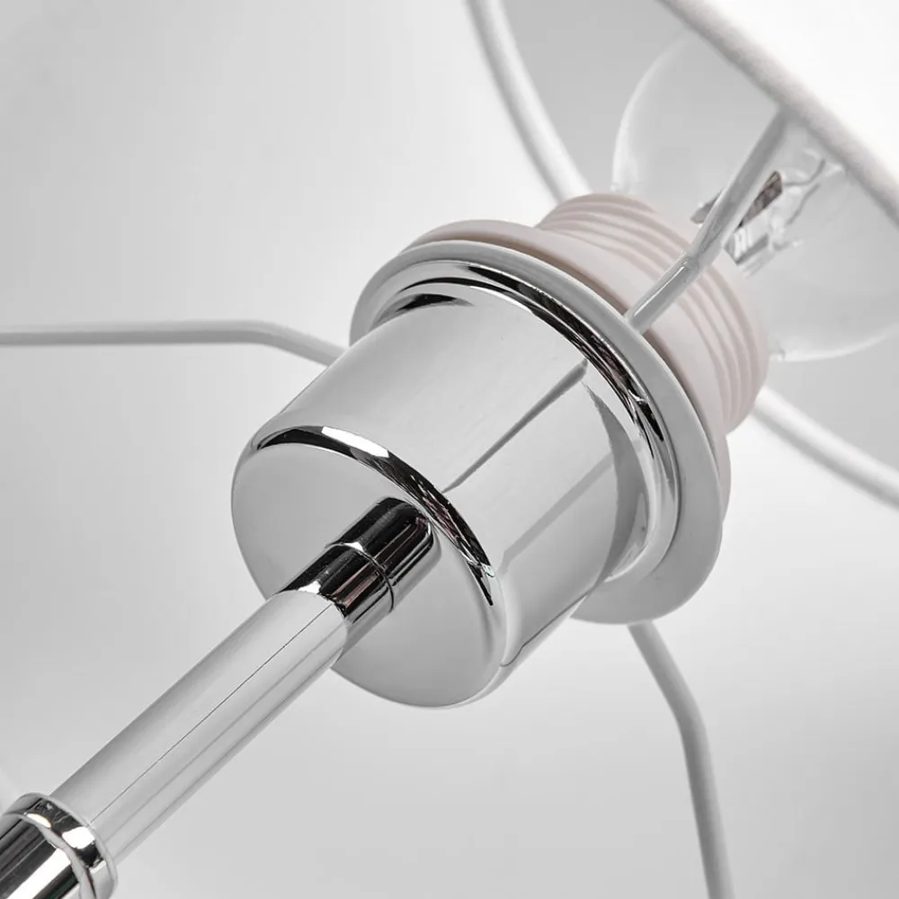 Lucande Smuk væglampe Dorothea med hvid stofskærm