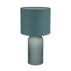 Globo Sofia bordlampe, lysegrøn, højde 50 cm, stof/glas