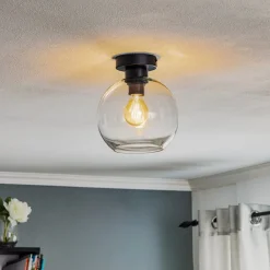 Eko-Light Loftlamper>Sofia loftlampe med klart glasskærm