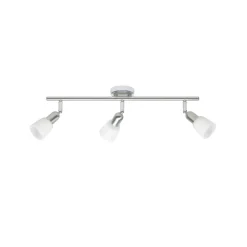 Brilliant Loftlamper|Loftlamper>Sofia loftspot, jern/krom/hvid, længde 57 cm, 3-lys.