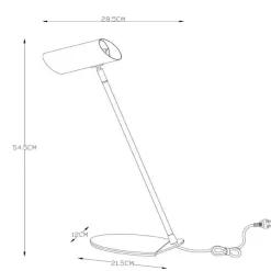 Sofistikeret skrivebordslampe Hester, sort^Lucide Hot