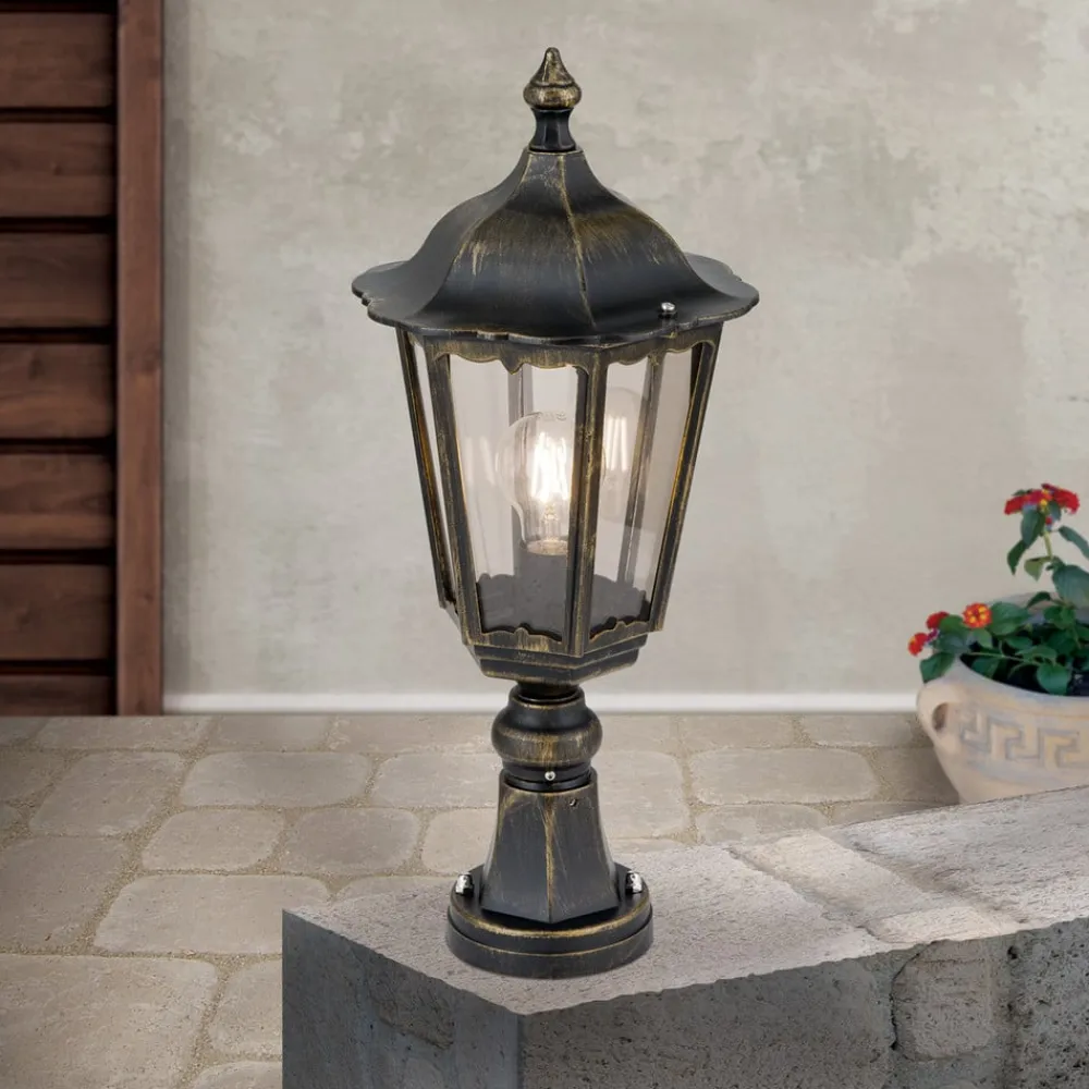 ORION Sokkellamper>Sokkellampe Fabio, i sort-gylden