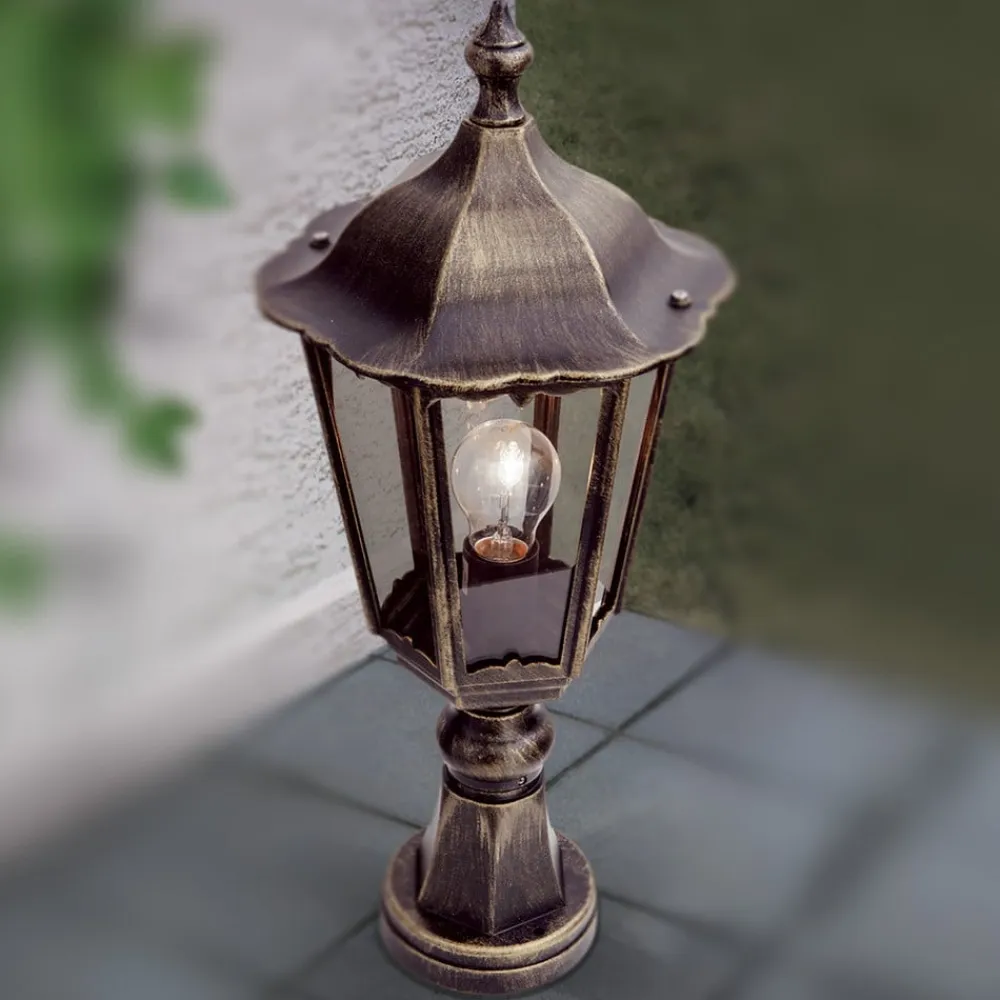 ORION Sokkellamper>Sokkellampe Fabio, i sort-gylden