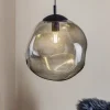 TK Lighting Pendellamper|Pendellamper>Sol glaspendel, Ø 35cm, sort/røggrå