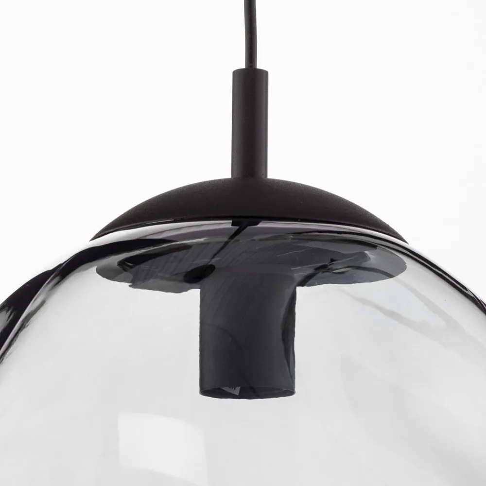 TK Lighting Pendellamper|Pendellamper>Sol glaspendel, Ø 35cm, sort/røggrå