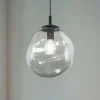 TK Lighting Pendellamper>Sol Mini pendel, glas, Ø 25 cm, sort/grafitgrå